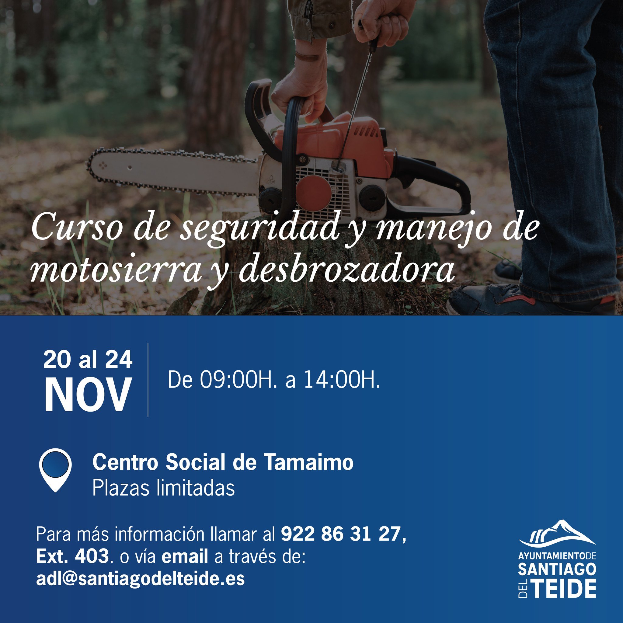 Kostenlosen Sicherheits- und Handhabungskurs für Kettensägen und Motorsensen