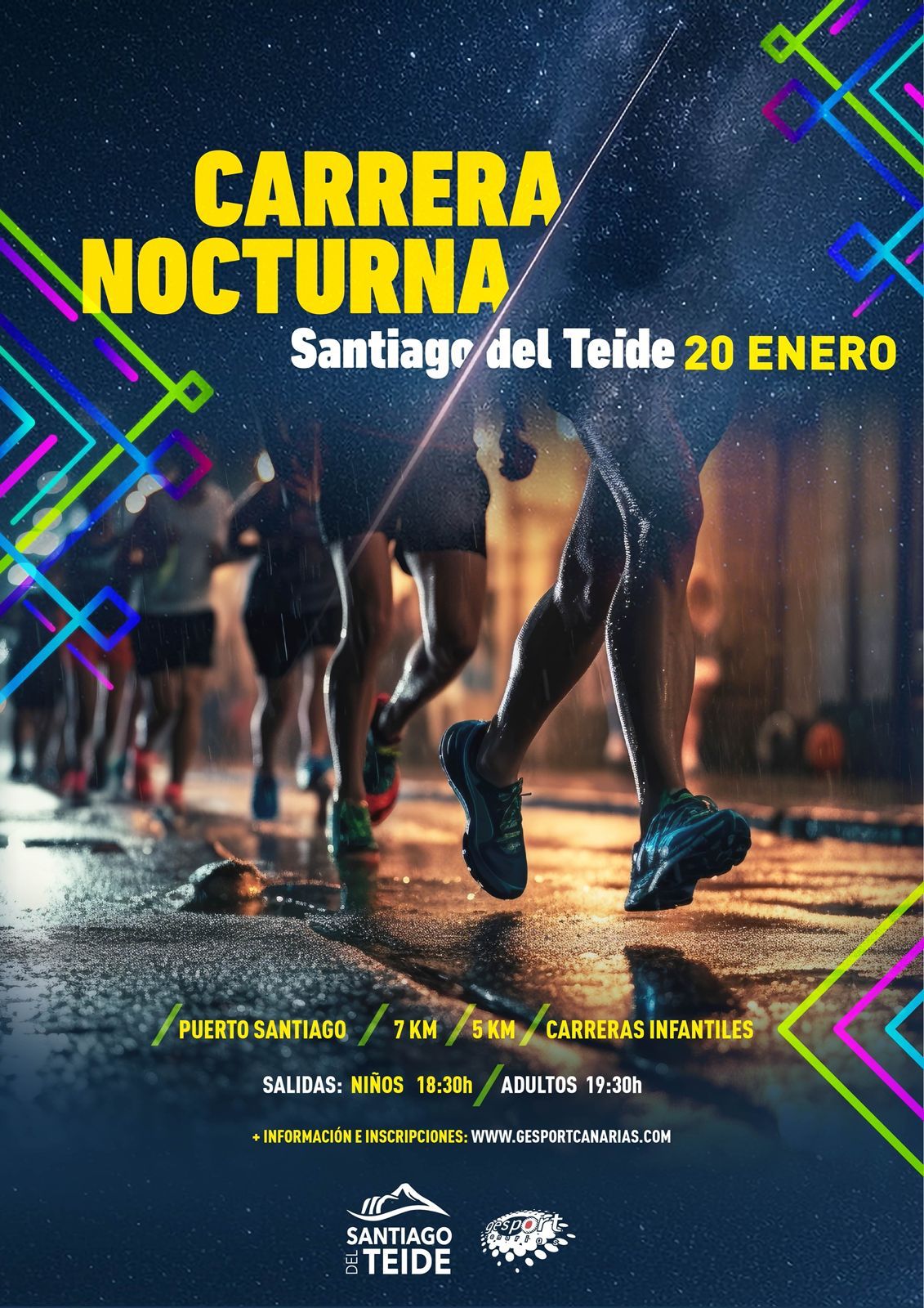 Più di 450 atleti parteciperanno questo sabato all'XI edizione della Corsa Notturna di Santiago del Teide.
