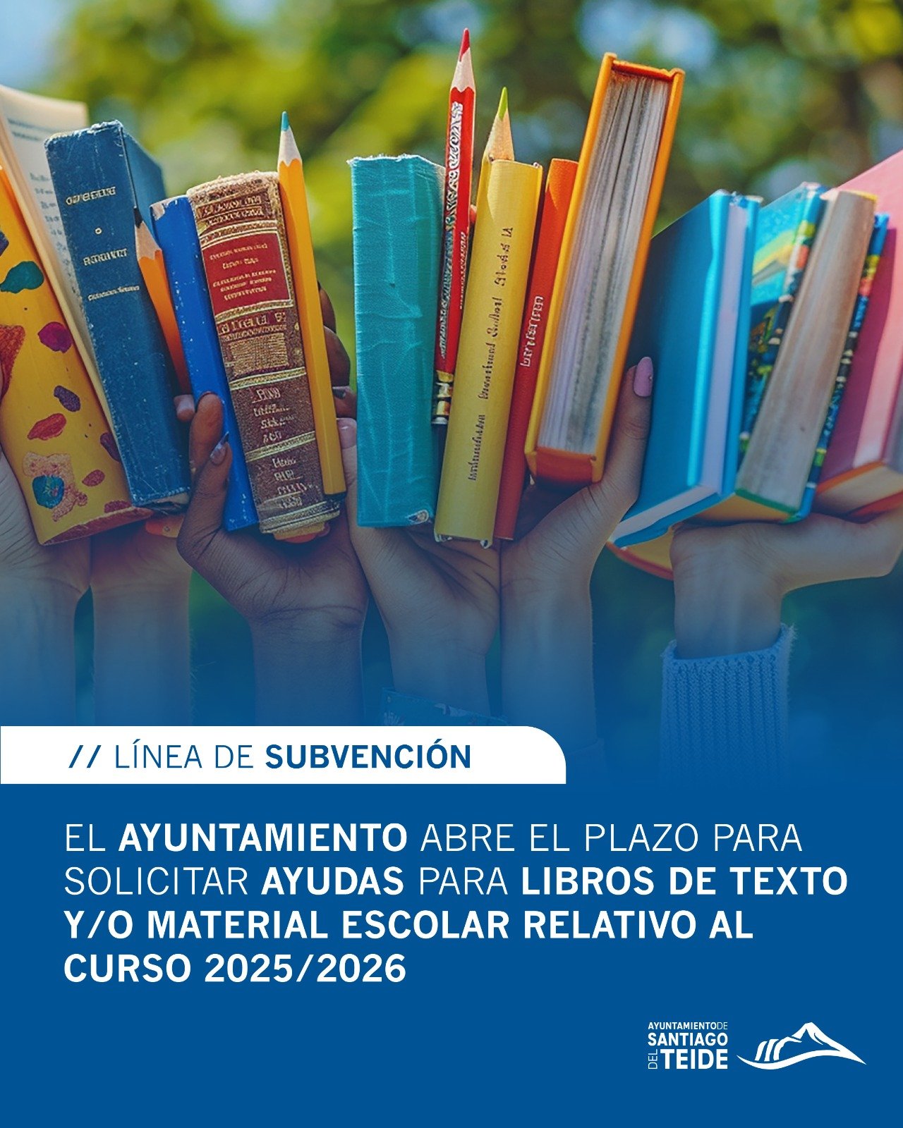 El ayuntamiento abre hasta el 7 de mayo las ayudas para la adquisición de libros de texto y material escolar curso 2025/2026
