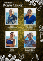 4 candidates for Reina Mayor de las Fiestas en Honor a Nuestra Señora del Carmen de Puerto de Santiago