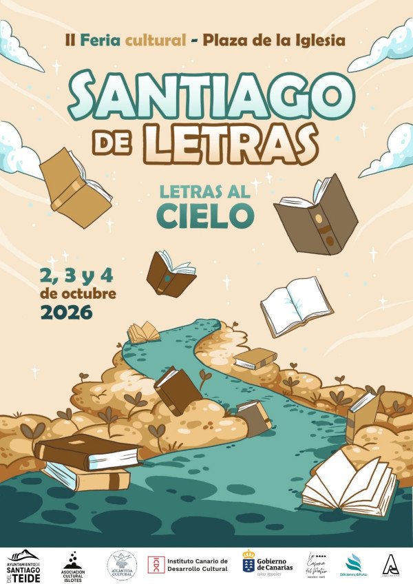 Santiago de Letras returns in October with a second edition that will fill the Plaza de Santiago del Teide with books and culture.