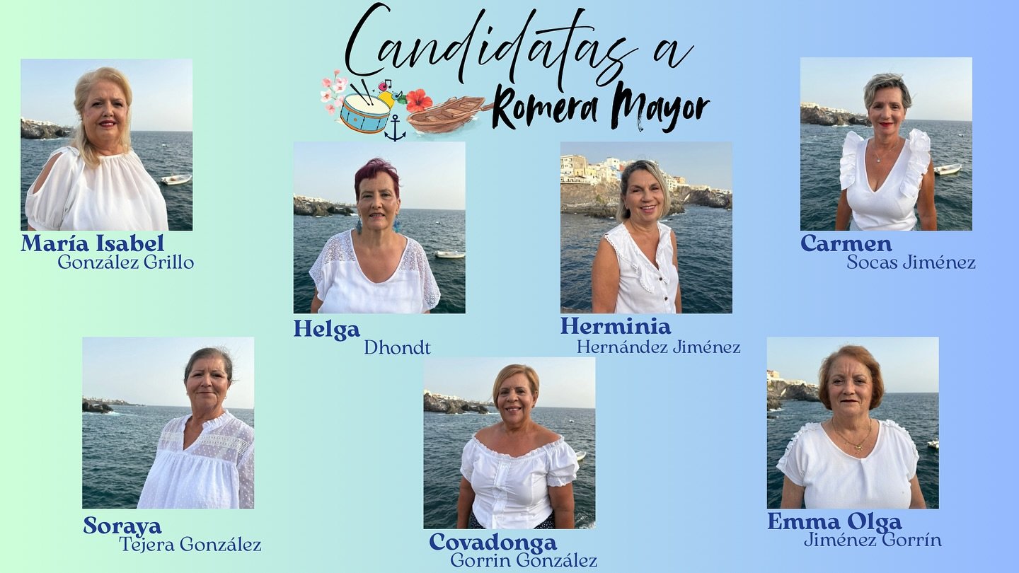 7 Candidatas aspiran a convertirse en Romera Mayor de la Fiesta Chica en Honor a Ntra. Sra. del Carmen 2025