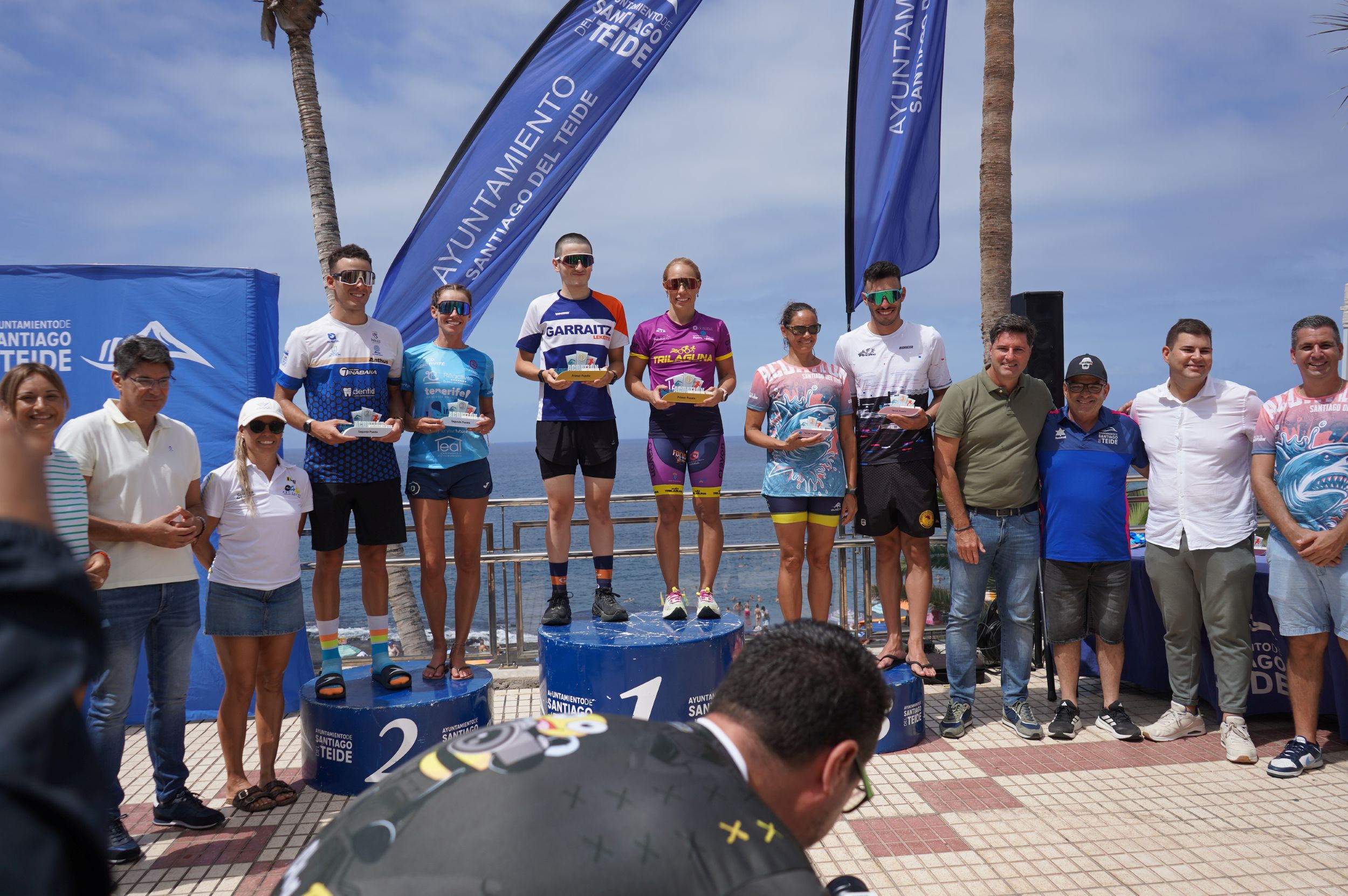 Ander Escribano and Sara Ballesteros, absolute ganadores of the IV Acuatlón Santiago del Teide