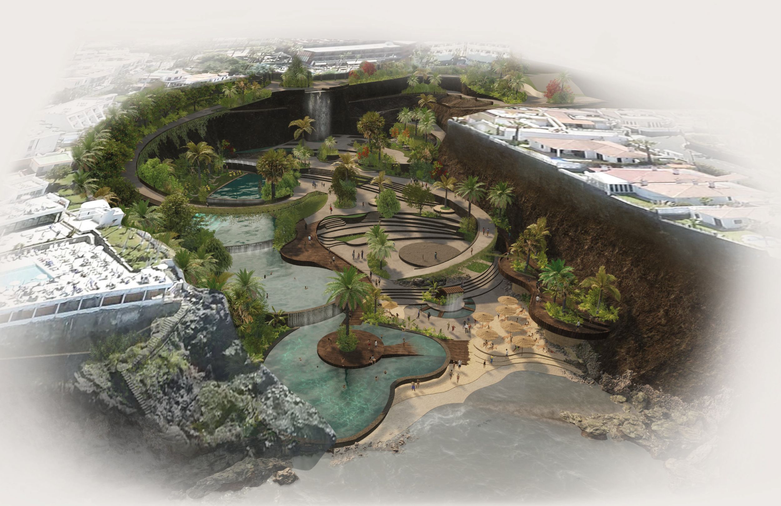 El proyecto del Barranco de Lermes cuyas obras comienzan en breve contempla la creación de más de 400 plazas de aparcamiento en Los Gigantes