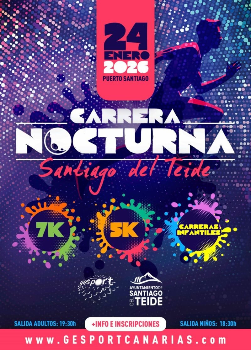 Quasi 600 atleti parteciperanno questo sabato alla 13ª edizione della Santiago del Teide Night Race.