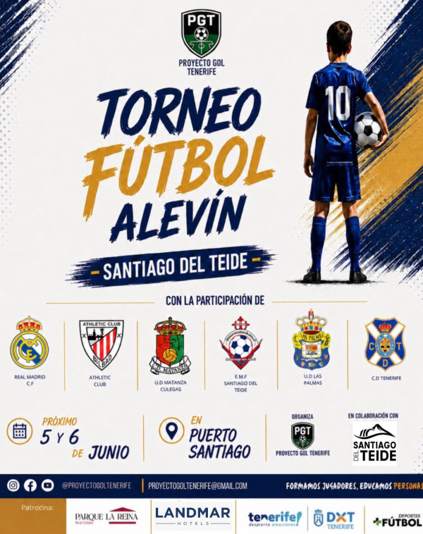 Real Madrid and Athletic Club de Bilbao headline the list of teams for the Santiago del Teide National Under-12 Football Tournament.