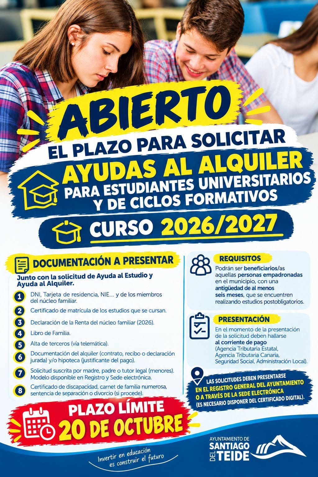 Für das Studienjahr 2026/2027 stehen 60.000 € Mietzuschüsse für Studierende und Berufsschüler bereit.